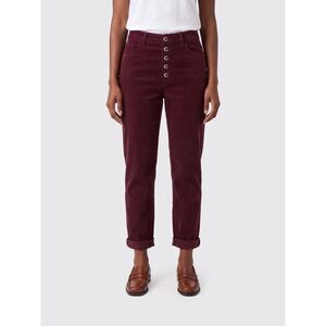 Dondup Women Dondup Koons Straight Cropped Velvet Jeans In Brown With Mid-Rise